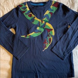 Mini Boden long sleeve superstitch snake T-shirt
